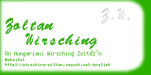 zoltan wirsching business card